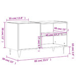 Armoire à disques blanc 85x38x48 cm bois d'ingénierie – Image 7