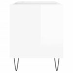 Armoire à disques blanc brillant 85x38x48 cm bois d'ingénierie – Image 3