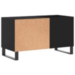 Armoire à disques noir 85x38x48 cm bois d'ingénierie – Image 4