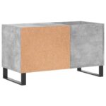 Armoire à disques gris béton 85x38x48 cm bois d'ingénierie – Image 4