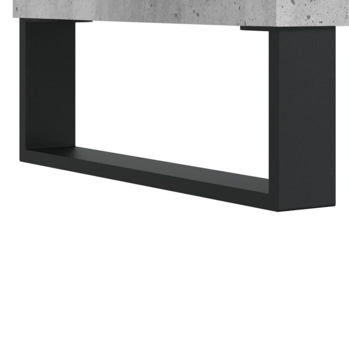 Armoire à disques gris béton 85x38x48 cm bois d'ingénierie – Image 5