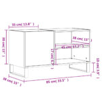 Armoire à disques gris béton 85x38x48 cm bois d'ingénierie – Image 7