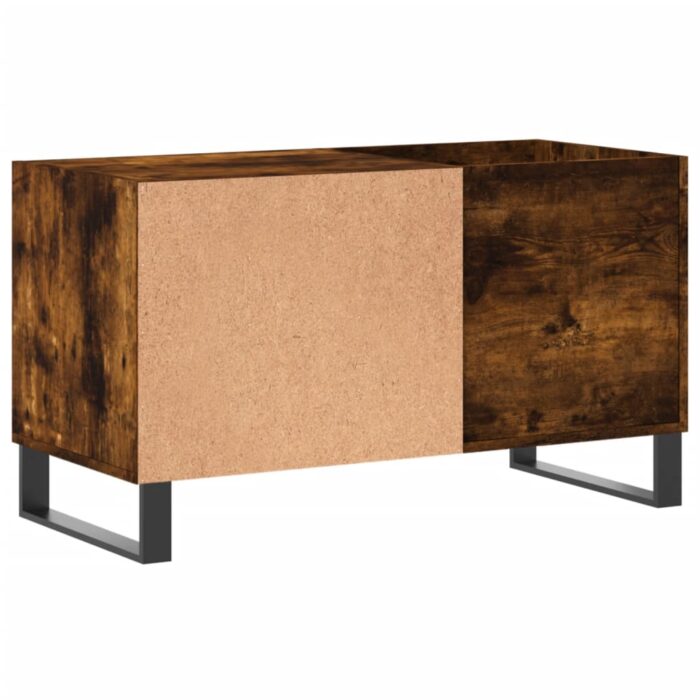 Armoire à disques chêne fumé 85x38x48 cm bois d'ingénierie – Image 4