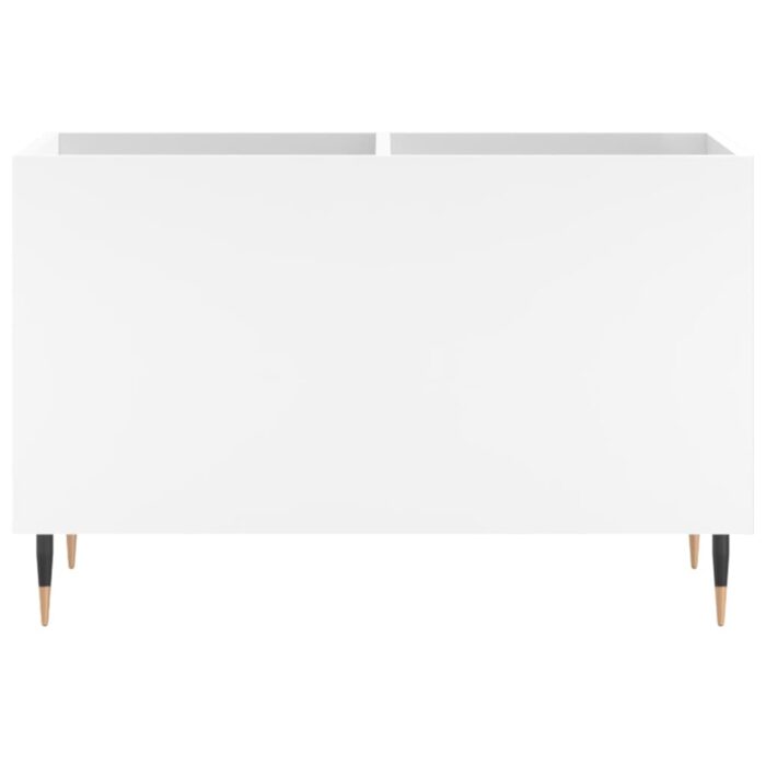 Armoire à disques blanc 74,5x38x48 cm bois d'ingénierie – Image 2