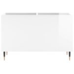 Armoire à disques blanc brillant 74,5x38x48cm bois d'ingénierie – Image 2
