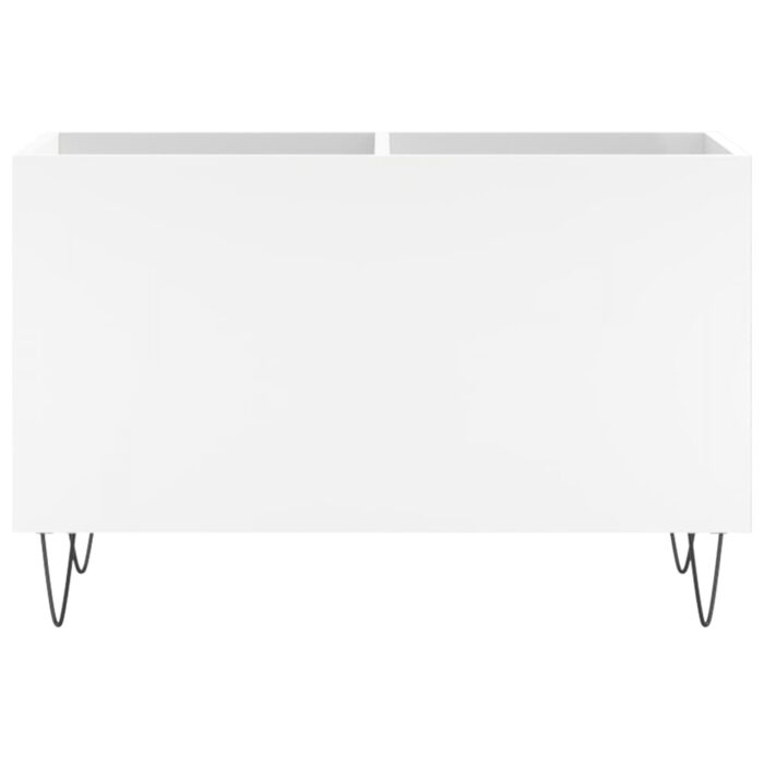 Armoire à disques blanc 74,5x38x48 cm bois d'ingénierie – Image 2