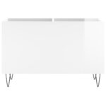 Armoire à disques blanc brillant 74,5x38x48cm bois d'ingénierie – Image 2