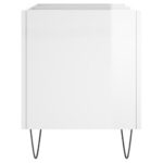 Armoire à disques blanc brillant 74,5x38x48cm bois d'ingénierie – Image 3