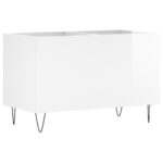 Armoire à disques blanc brillant 74,5x38x48cm bois d'ingénierie – Image 4