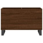 Armoire à disques chêne marron 74,5x38x48 cm bois d'ingénierie – Image 2