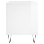 Armoire à disques blanc brillant 100x38x48 cm bois d'ingénierie – Image 3