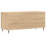Armoire à disques chêne sonoma 100x38x48 cm bois d'ingénierie – Image 4