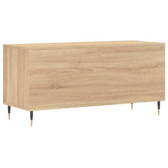 Armoire à disques chêne sonoma 100x38x48 cm bois d'ingénierie – Image 4
