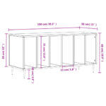 Armoire à disques chêne sonoma 100x38x48 cm bois d'ingénierie – Image 7