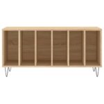 Armoire à disques chêne sonoma 100x38x48 cm bois d'ingénierie – Image 2