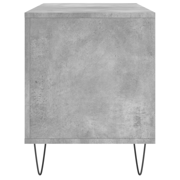 Armoire à disques gris béton 100x38x48 cm bois d'ingénierie – Image 3