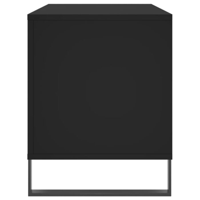 Armoire à disques noir 100x38x48 cm bois d'ingénierie – Image 3