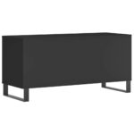 Armoire à disques noir 100x38x48 cm bois d'ingénierie – Image 4