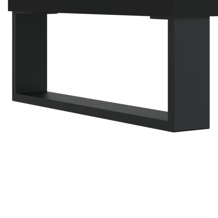 Armoire à disques noir 100x38x48 cm bois d'ingénierie – Image 5