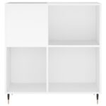 Armoire à disques blanc 84,5x38x89 cm bois d'ingénierie – Image 2