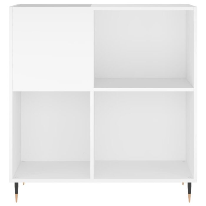 Armoire à disques blanc 84,5x38x89 cm bois d'ingénierie – Image 2