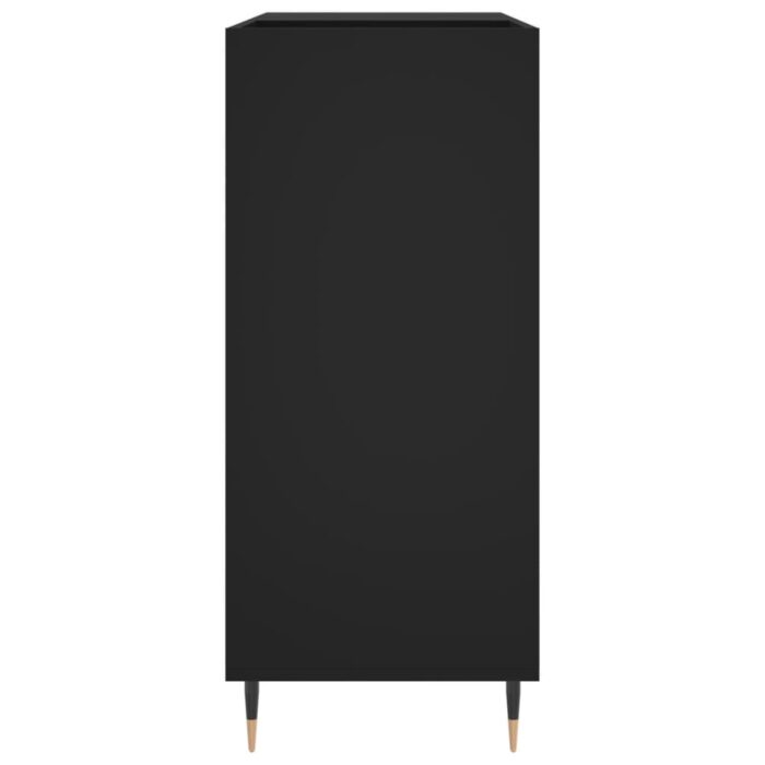 Armoire à disques noir 84,5x38x89 cm bois d'ingénierie – Image 3