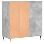 Armoire à disques gris béton 84,5x38x89 cm bois d'ingénierie – Image 4