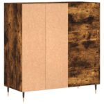 Armoire à disques chêne fumé 84,5x38x89 cm bois d'ingénierie – Image 4