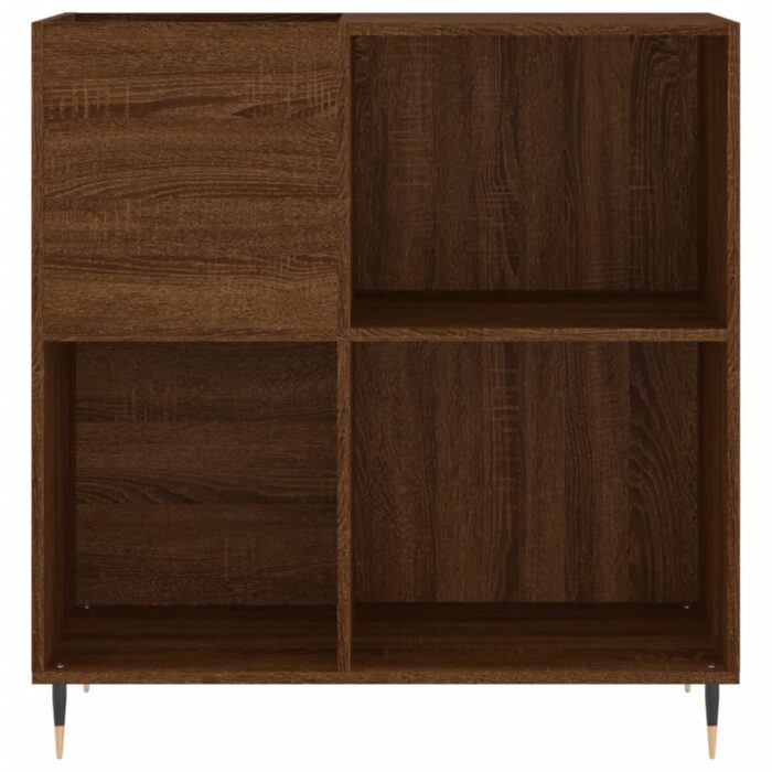 Armoire à disques chêne marron 84,5x38x89 cm bois d'ingénierie – Image 2