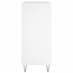Armoire à disques blanc 84,5x38x89 cm bois d'ingénierie – Image 3