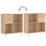 Armoire à disques chêne sonoma 84,5x38x89 cm bois d'ingénierie – Image 5