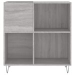 Armoire à disques sonoma gris 84,5x38x89 cm bois d'ingénierie – Image 2