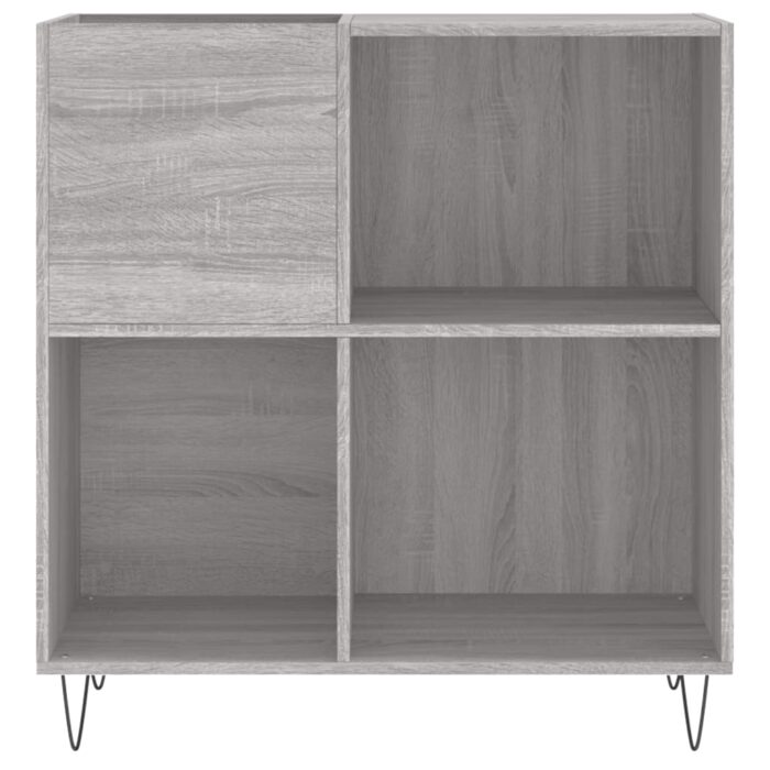 Armoire à disques sonoma gris 84,5x38x89 cm bois d'ingénierie – Image 2