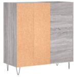 Armoire à disques sonoma gris 84,5x38x89 cm bois d'ingénierie – Image 4