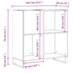Armoire à disques chêne fumé 84,5x38x89 cm bois d'ingénierie – Image 8