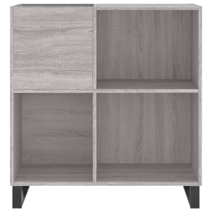 Armoire à disques sonoma gris 84,5x38x89 cm bois d'ingénierie – Image 2