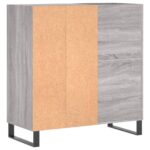 Armoire à disques sonoma gris 84,5x38x89 cm bois d'ingénierie – Image 4