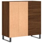 Armoire à disques chêne marron 84,5x38x89 cm bois d'ingénierie – Image 4