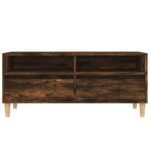 Meuble TV chêne fumé 100x34,5x44,5 cm bois d'ingénierie – Image 4