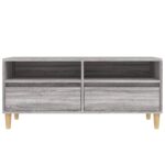 Meuble TV sonoma gris 100x34,5x44,5 cm bois d'ingénierie – Image 4