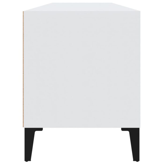 Meuble TV blanc 100x34,5x44,5 cm bois d'ingénierie – Image 5