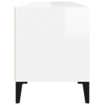 Meuble TV blanc brillant 100x34,5x44,5 cm bois d'ingénierie – Image 5