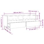 Meuble TV blanc brillant 100x34,5x44,5 cm bois d'ingénierie – Image 8