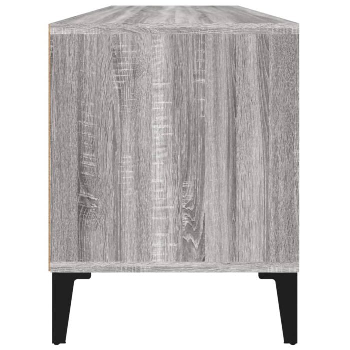 Meuble TV sonoma gris 100x34,5x44,5 cm bois d'ingénierie – Image 5
