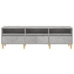 Meuble TV gris béton 150x30x44,5 cm bois d'ingénierie – Image 4