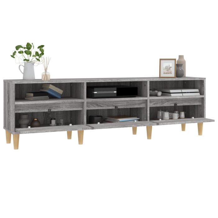 Meuble TV Sonoma gris 150x30x44,5 cm bois d'ingénierie – Image 3