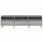 Meuble TV Sonoma gris 150x30x44,5 cm bois d'ingénierie – Image 4