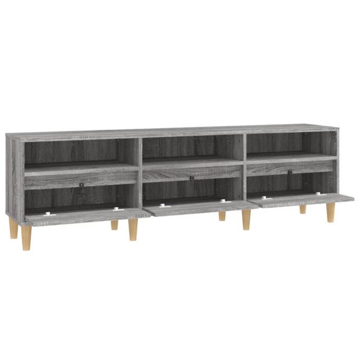 Meuble TV Sonoma gris 150x30x44,5 cm bois d'ingénierie – Image 5
