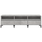 Meuble TV gris béton 150x30x44,5 cm bois d'ingénierie – Image 4