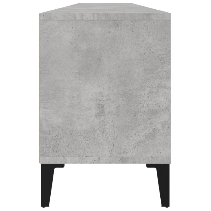 Meuble TV gris béton 150x30x44,5 cm bois d'ingénierie – Image 6